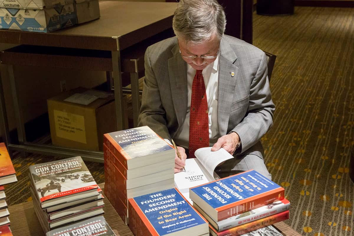 Stephen Halbrook Signing Books at the NRA Foundation's Annual National Firearms Law Seminar